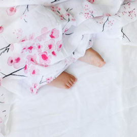 Organic Swaddle - Cherry Blossom