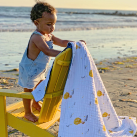 Organic Muslin Snug Blanket - Mystical Night Reversible