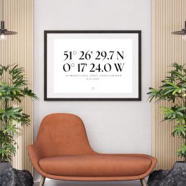 Where We Said I Do Coordinates Print