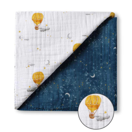 Organic Muslin Snug Blanket - Mystical Night Reversible