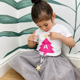 Alphabet Christmas Tree T-Shirt  | Cute Christmas Tee