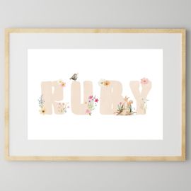 Personalised Letter Floral Themed Print