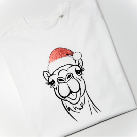Camel with Santa hat Christmas T shirt