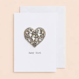 Heart Baby Girl Card