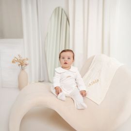 Personalised 100% Cotton Baby Sleepsuit