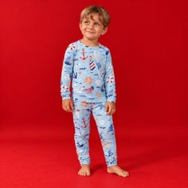 Anchor Away Nautical Bamboo Kids Pajama Set