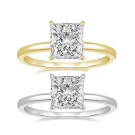 Princess Cut Moissanite ring (Classic Band)