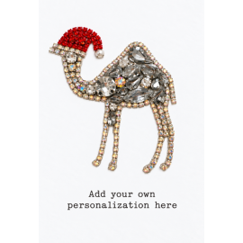 Embellished Santa Camel Christmas Card