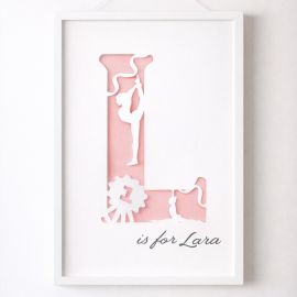 Letter Cut-Out Framed Art