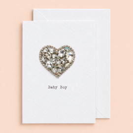 Heart Baby Boy Card