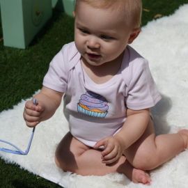 Coucou Cupcake 100% Organic Cotton Bodysuit