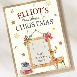 Personalised 'Countdown to Christmas' Print