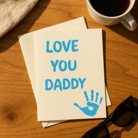 Love You Daddy — Blue Handprint