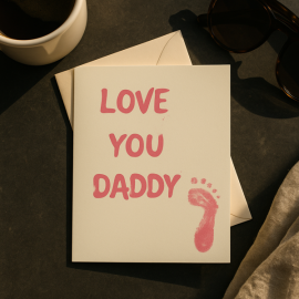 Love You Daddy — Pink Footprint
