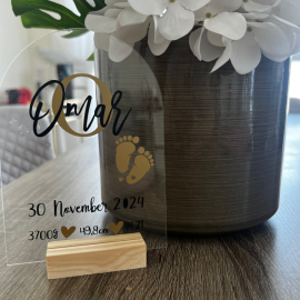 Custom Birth Keepsake Plaque