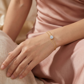 Double Chain Moissanite Bracelet