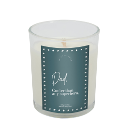 Personalisable Dad Candle, Cooler Than Any Superhero, 100g, Midnight Oud Scent