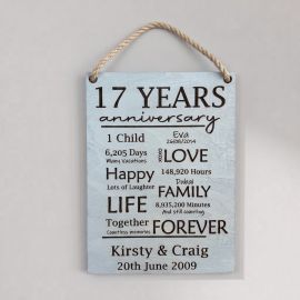 Personalised Anniversary Milestone Wooden Sign