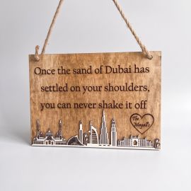 Personalised Dubai Skyline Keepsake Plaque