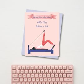 Pilates Themed Greeting Card