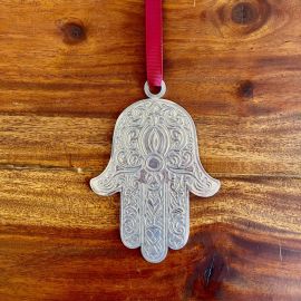 Hand of Fatima - Silver Festive Decoration