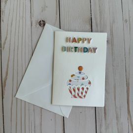 Happy Birthday Cupcake Card