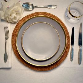 Willa Rattan Round Chargers