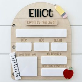 Personalised Back To School Milestone Board - Dry Erase