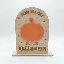 Dry Erase Halloween Countdown Sign - Pumpkin