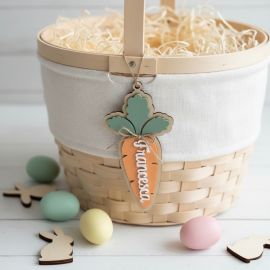 Personalised Carrot Easter Basket Tag