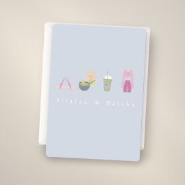 Hand Illustrated Dubai Greetings Card- Pilates & Matcha