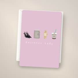 Hand Illustrated Dubai Greetings Cards- Business Lady