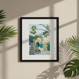The Garden - Hand embellished print