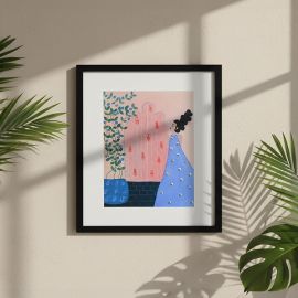 Red Dress - Hand embellised print