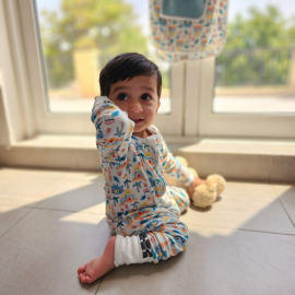 India Convertible Footies Sleepsuits (6-9M, 9-12M, 12-18M)