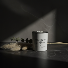 Glass Candle – Midnight Leather