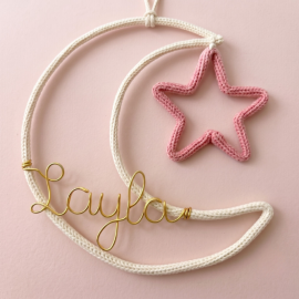 Personalised Crescent Moon & Star