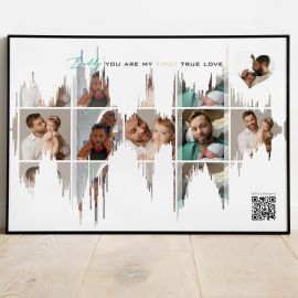Personalised Mosaic Soundwave Art Frame 