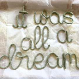 Personalised Knitted Wire Phrase