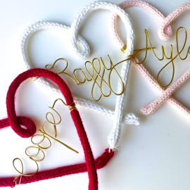 Personalised Knitted Wire Heart