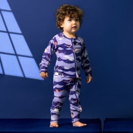 Ocean Snuggles Bamboo Baby Sleepsuit