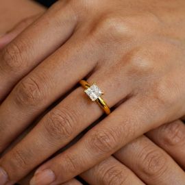 Princess Cut Moissanite ring (Classic Band)