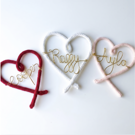 Personalised Knitted Wire Heart