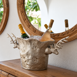 Silver Double Stag Ice Bucket