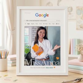 Personalized Best teacher's Frame Google Search with voice code