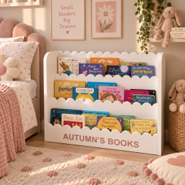 Personalised Children's Scalloped Bookshelf