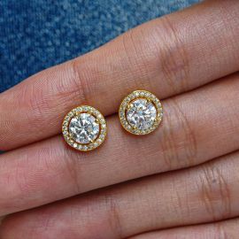 Dazzling Moissanite Stud Earrings