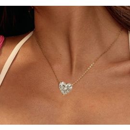 Moissanite Heart Necklace