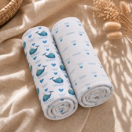 Fitted Sheet Set - Hello Whale - Pack Of 2